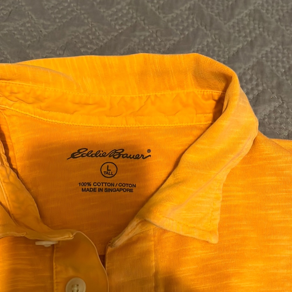 Eddie Bauer Polo, 100% cotton.
